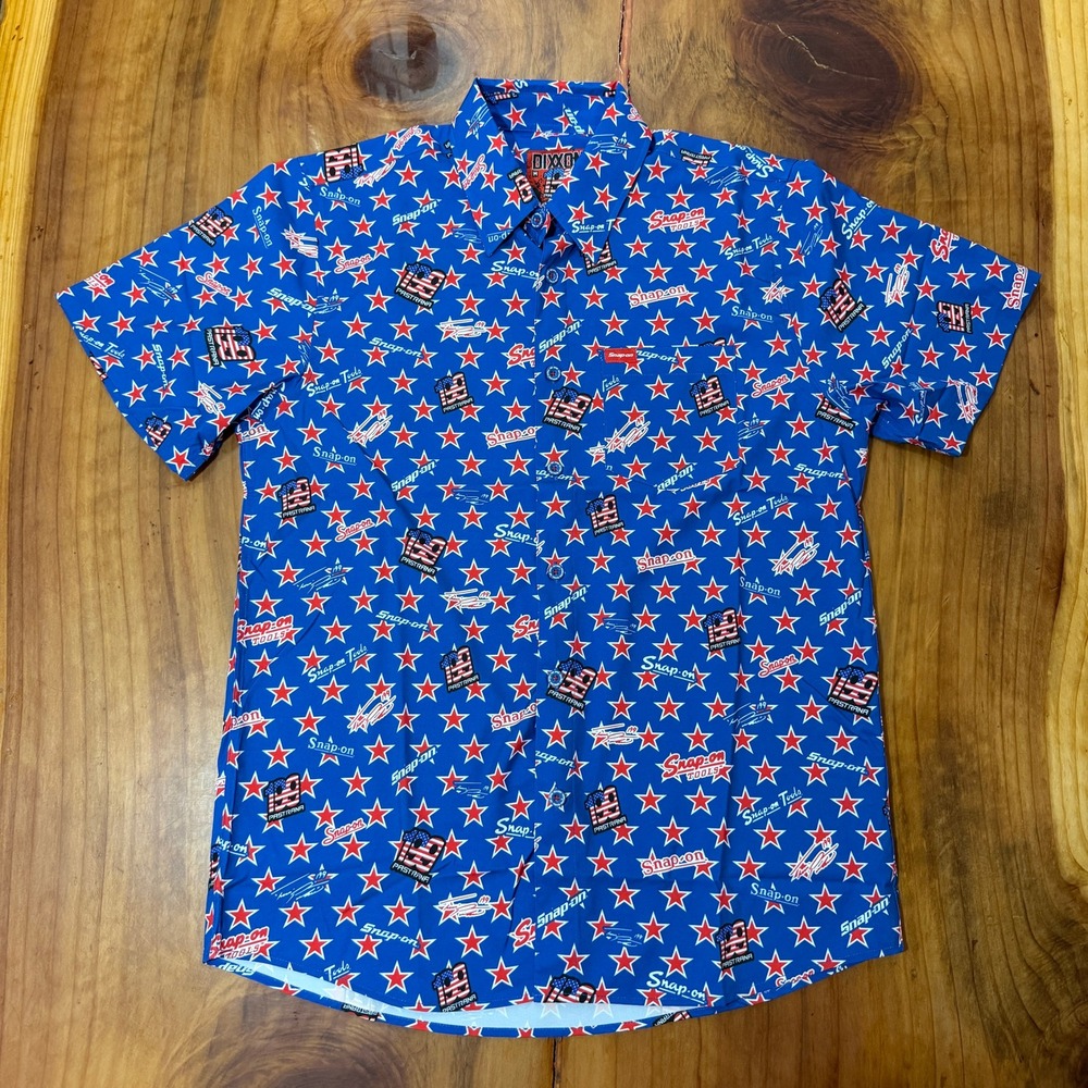 Dixxon Shirt Men Medium Snap-On 199 Pastrana Button Short sleeve Tools E3-2